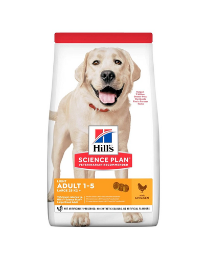 HILL\'S Science Plan Canine Adult Light Large breed Chicken 18 kg pui pentru caini de talie mare