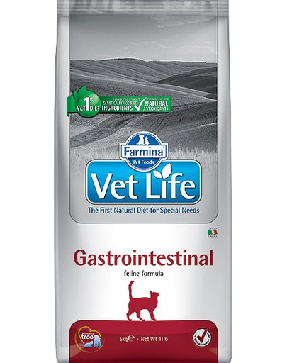 FARMINA Vet Life Cat Gastro Intestinal  Hrana uscata pentru pisici adulte cu tulburari gastrointestinale si pancreatice 10 kg