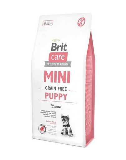 BRIT Care Mini Grain Free Mini Puppy Lamb hrana uscata caini juniori talie mica, cu miel 7 kg Brit imagine 2022