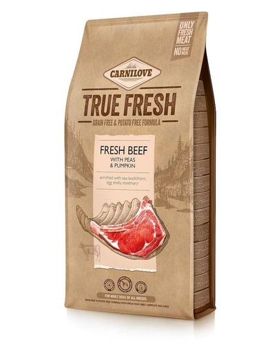 CARNILOVE True Fresh Beef hrana uscata pentru caini adulti, cu vita 11,4 kg + 1,4 kg hrana uscata caini, curcan GRATIS 114 imagine 2022