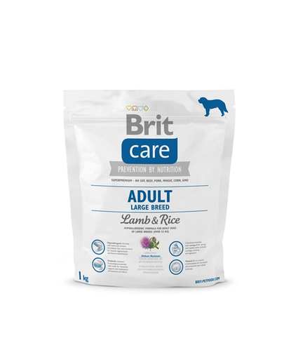 BRIT Care Hypoallergenic Adult Large Breed 1 kg Hrana uscata caini adulti talie mare, cu mile si orez