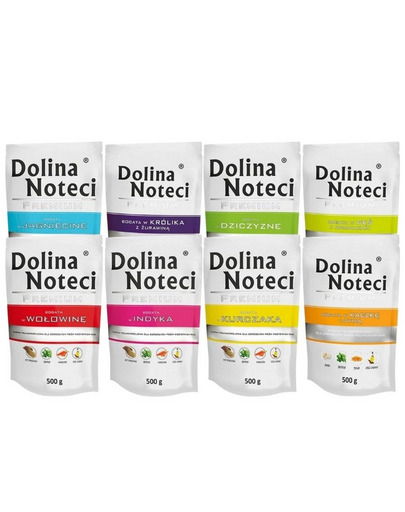 DOLINA NOTECI Premium Mix plicuri hrana caini 10x500g fara peste