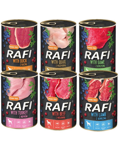 DOLINA NOTECI Rafi Premium Hrana umeda caini, mix sortimente 48x400g
