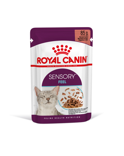 ROYAL CANIN Sensory Feel gravy 24x85 g bucăți de sos pentru pisici adulte pentru a stimula percepția texturii