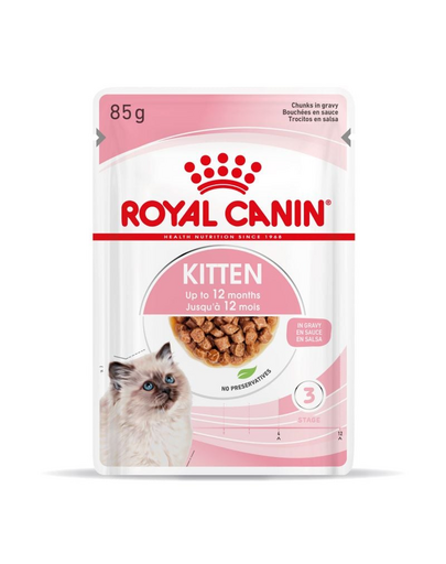ROYAL CANIN Kitten Instinctive 24x85 g hrană umedă în sos pentru pisoi până la vârsta de 12 luni