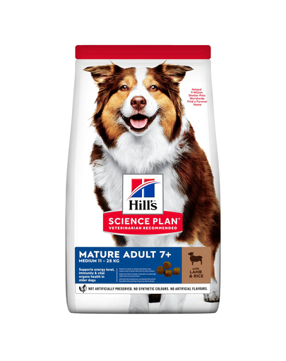 HILL\'S Science Plan Canine Mature Adult Lamb&amp;Rice 14 kg hrana uscata pentru caini cu varsta de peste 7 ani