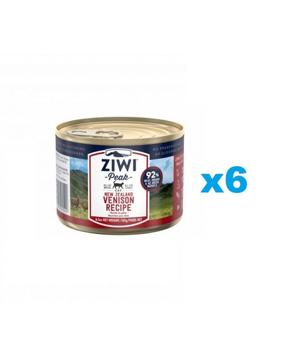 ZIWIPEAK Cat Venison conserve cu vanat pentru pisica 6x185 g