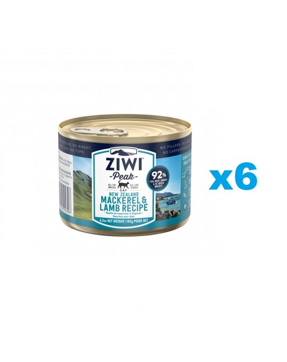 ZIWIPEAK Cat Mackerel&Lamb hrana umeda pisica 6x185 g macrou si miel