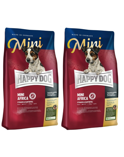 HAPPY DOG Mini Africa 8 Kg (2×4 Kg) Pentru Caini Rasa Mica
