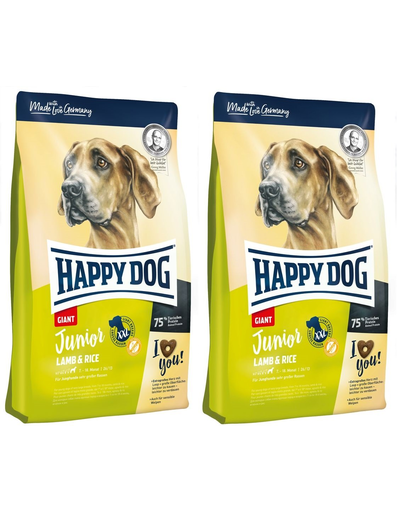 HAPPY DOG Junior Giant Miel Si Orez 30 Kg (2 X 15 Kg) Hrana Caini Juniori Talie Foarte Mare