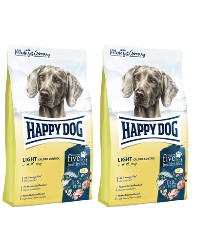 HAPPY DOG Supreme Fit&Vital Light Calorie Control 24 kg (2×12 kg) hrana caini obezi sau cu tendinta de ingrasare 2x12 imagine 2022