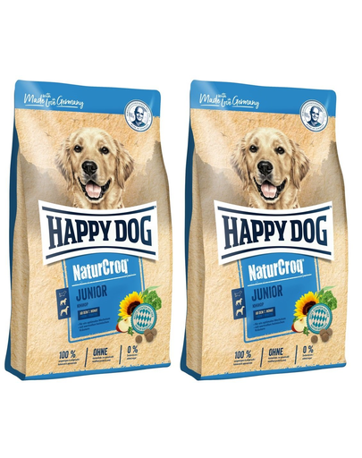 HAPPY DOG NaturCroq Junior cu pasare 30 kg (2 x 15 kg) Hrana uscata pentru catei câini
