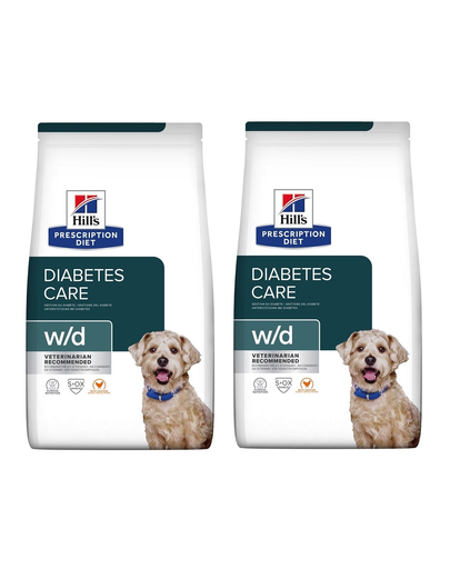 HILL’S Prescription Diet w/d Canine 8 (2×4 kg) pentru caini sterilizati (2x4 imagine 2022