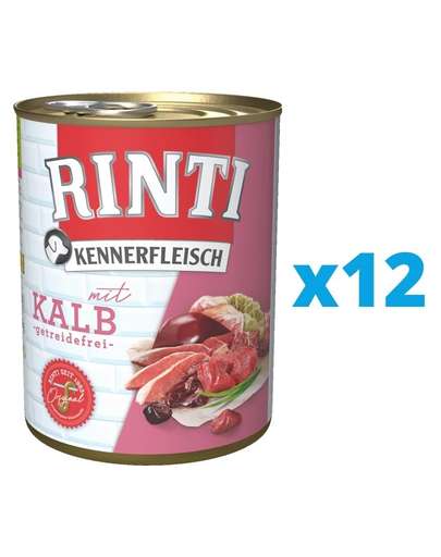 RINTI Kennerfleisch Veal hrana caine cu vitel si organe 12 x 400 g 400 imagine 2022