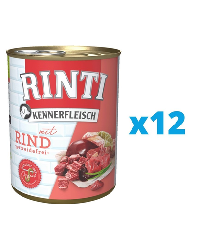 RINTI Kennerfleisch Beef hrana caini, cu vita 12 x 400 g 400 imagine 2022