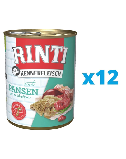 RINTI Kennerfleisch Rumen Conserva Hrana Caini 12 X 800 G Cu Rumen
