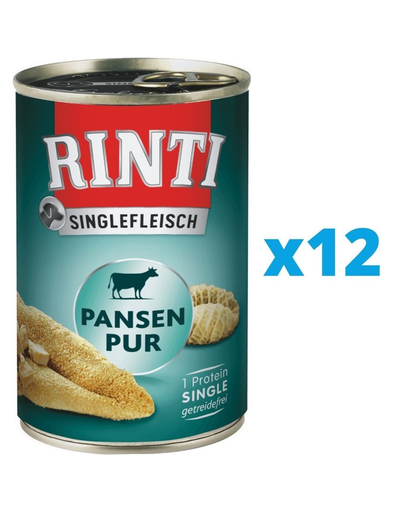 RINTI Singlefleisch Rumen Pure Hrana Monoproteica, Cu Rumen De Vita 12 X 800 G