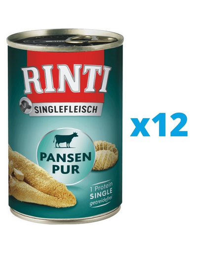 RINTI Singlefleisch Rumen Pure hrana monoproteica, cu rumen de vita 12 x 800 g
