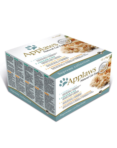 APPLAWS Cat Tin Multipack 48x70g conserve pisici Supreme Collection + capac conserve SIMPLY FROM NATURE GRATIS