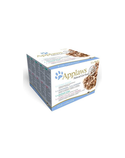  APPLAWS Cat Tin Multipack Fish Collection conserve pisici 48x70g + capac conserva SIMPLY FROM NATURE GRATIS 