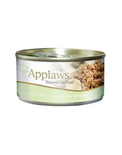 APPLAWS Cat Tin Kitten 72x70g hrana umeda pentru pisoi, cu piept de pui + capac pentru conserva SIMPLY FROM NATURE GRATIS