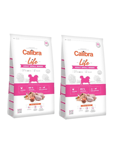 CALIBRA Dog Life Adult Small Breed Chicken hrana uscata superpremium pentru caini adulti talie mica 12 kg (2 x 6 kg)