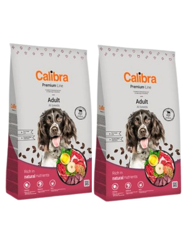 CALIBRA Dog Premium Line Adult Beef hrana uscata pentru caini adulti de toate rasele, cu vita 24 kg (2 x 12 kg) (toate imagine 2022