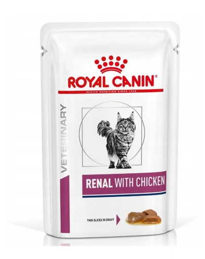 ROYAL CANIN Renal Feline cu pui 48 x 85 g hrana umeda dietetica pentru pisici cu insuficienta renala cronica CANIN