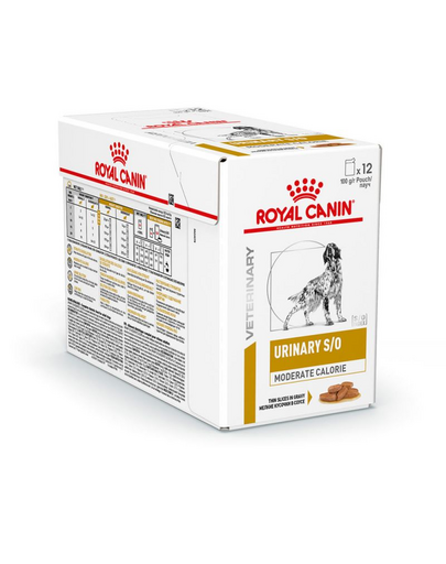 ROYAL CANIN Dog Urinary S/O Moderate Calories 24 x 100 g hrana umeda dietetica cu continut scazut de calorii pentru caini adulti cu tulburari ale tractului urinar inferior