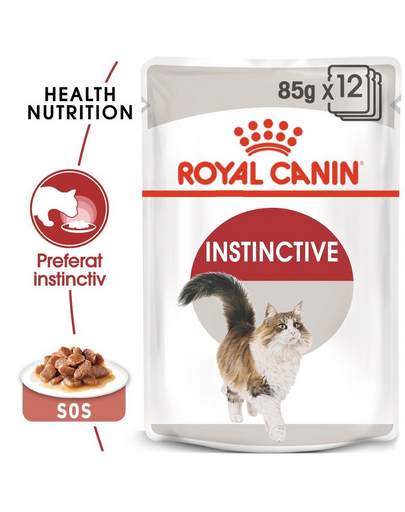 ROYAL CANIN Instinctive 24x85 g hrană umedă în sos pentru pisici adulte, pretențioase