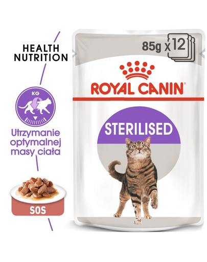 ROYAL CANIN Sterilised 24x85 g hrană umedă în sos pentru pisici adulte, sterilizate