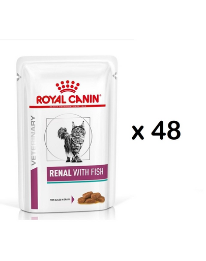 ROYAL CANIN Renal Feline Fish 48 x 85 g hrană umedă pentru pisici cu insuficiență renală cronică