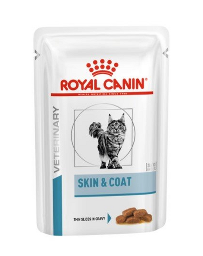 ROYAL CANIN Cat Skin & Coat  24 x 85 g hrană umedă pentru pisici adulte cu piele sensibilă