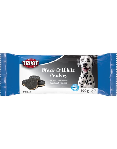  TRIXIE Black&amp;White Cookies biscuiti cu pui pentru caini 100 g 