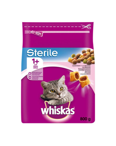 WHISKAS Hrana pisici sterilizate, cu pui 800g