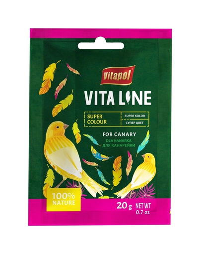 VITAPOL Vitaline Hrana complementara canari, pentru culoare 20 g canari