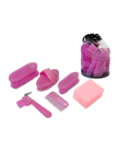 YORK Kit pentru curatarea cailor Sweety, roz cai