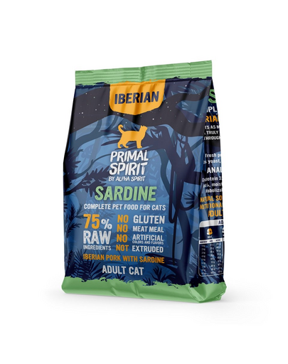 PRIMAL SPIRIT Iberian Sardine hrana uscata pentru pisici 1 kg