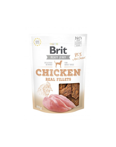 BRIT Jerky Snack Chicken Fillets file de pui pentru caini 80 g Brit imagine 2022