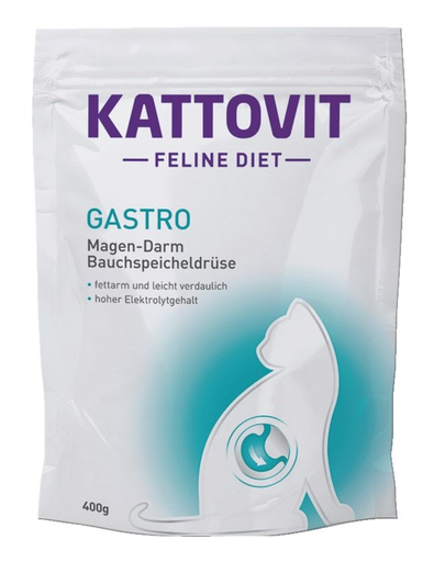 KATTOVIT Feline Diet Gastro 400 G Afectiuni Gastrointestinale 2+1 GRATIS Pentru Pisici