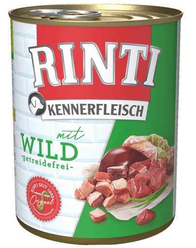 RINTI Kennerfleisch Game cu vanat, hrana caini 6x800 g + geanta GRATIS