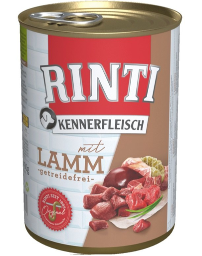 RINTI Kennerfleisch Lamb hrana cu miel pentru caini 6x800 g + geanta GRATIS