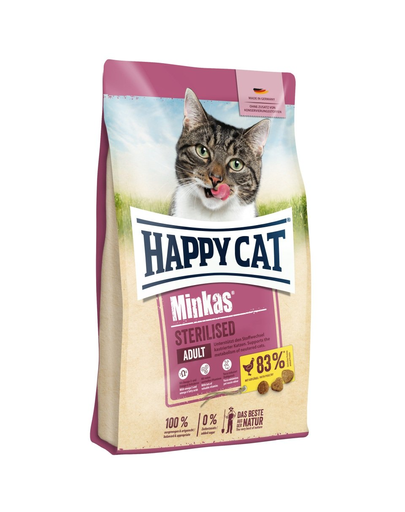 HAPPY CAT Hrana uscata pentru pisici adulte sterilizate, cu pui, 10 kg adulte imagine 2022