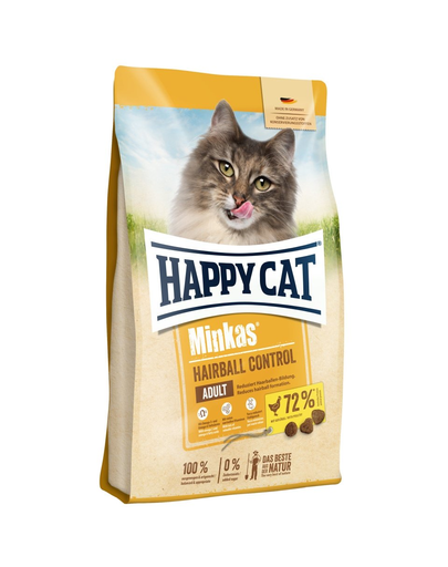 HAPPY CAT Minkas Hrana Uscata Pentru Pisici, Pentru Controlul Ghemelor De Par, 10 Kg