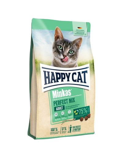 HAPPY CAT Minkas Perfect Mix, carne de pasăre, miel, pește 1,5 kg
