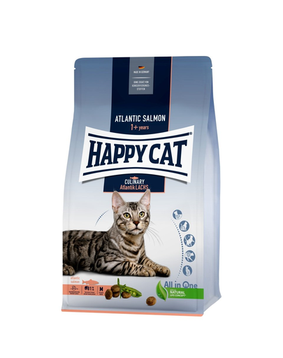 HAPPY CAT Culinary hrana uscata pentru pisici adulte, cu somon Atlantic 10 kg