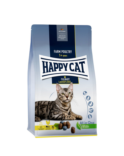HAPPY CAT Culinary hrana uscata pentru pisici adulte, cu pasare de curte 10 kg adulte imagine 2022