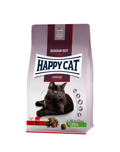 HAPPY CAT Sterilised Hrana uscata pentru pisici adulte sterilizate, cu carne de vita 4 kg