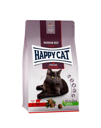 HAPPY CAT Sterilised hrana uscata pentru pisici adulte, sterilizate, cu carne de vita 10 kg