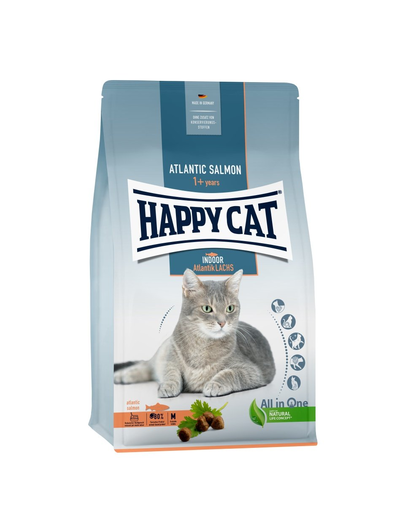 HAPPY CAT Indoor hrana uscata pisici adulte de interior, somon atlantic 4 kg
